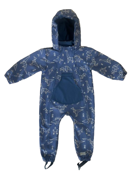 Monkey Mum® Softshellová kombinéza s membránou – Súhvezdie dinosaurov - vel. 86/92