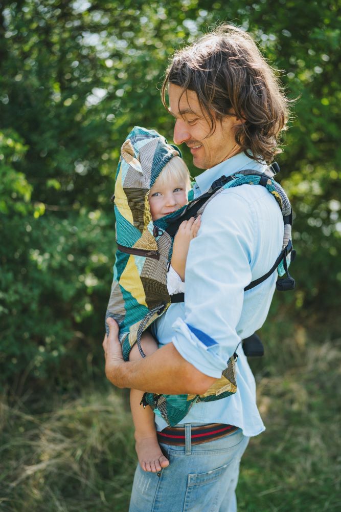 Monkey Mum® Ergonomické rastúce nosidlo Carrie - Pôvab geometrie