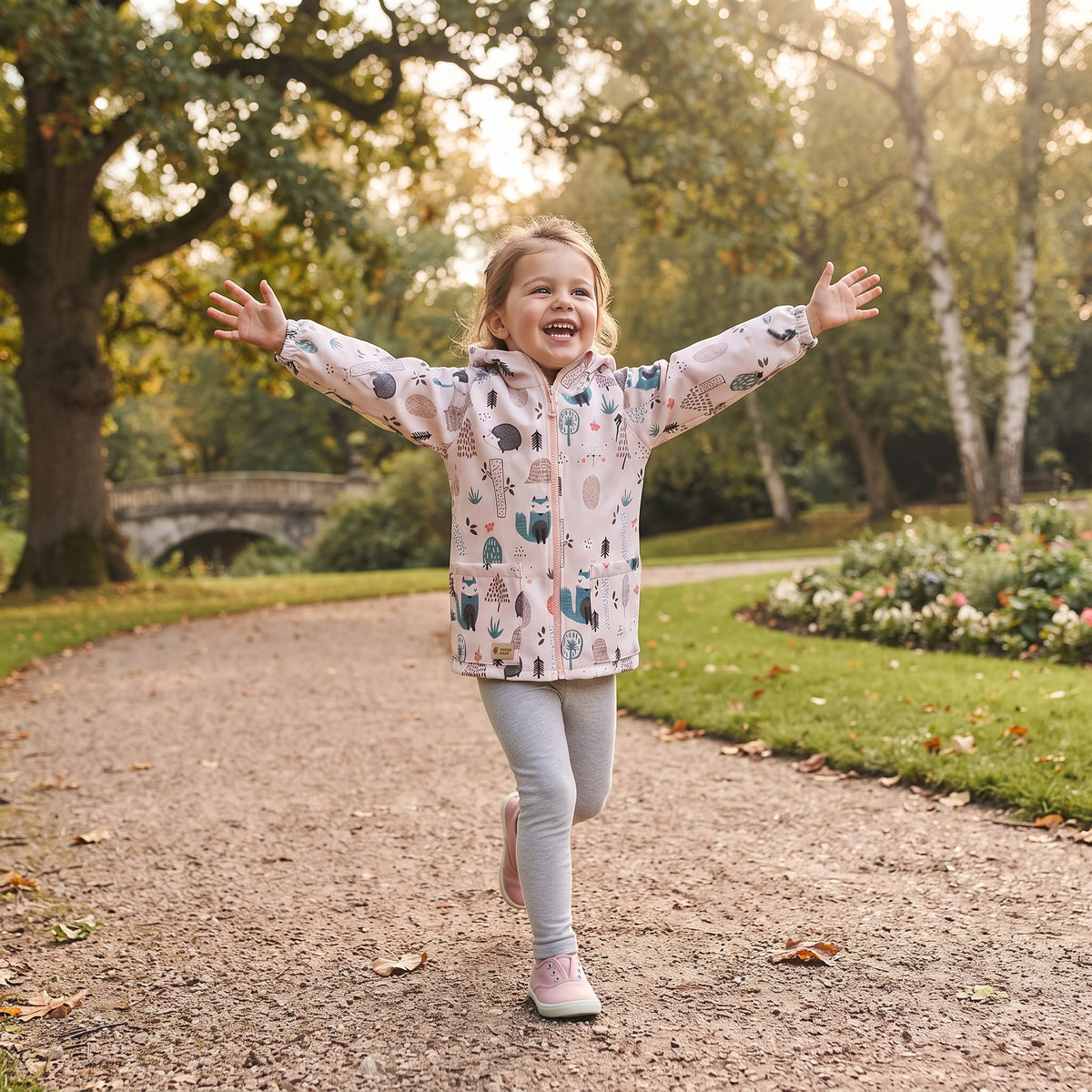 Detská softshellová bunda s membránou Monkey Mum® - Denné zvieratká