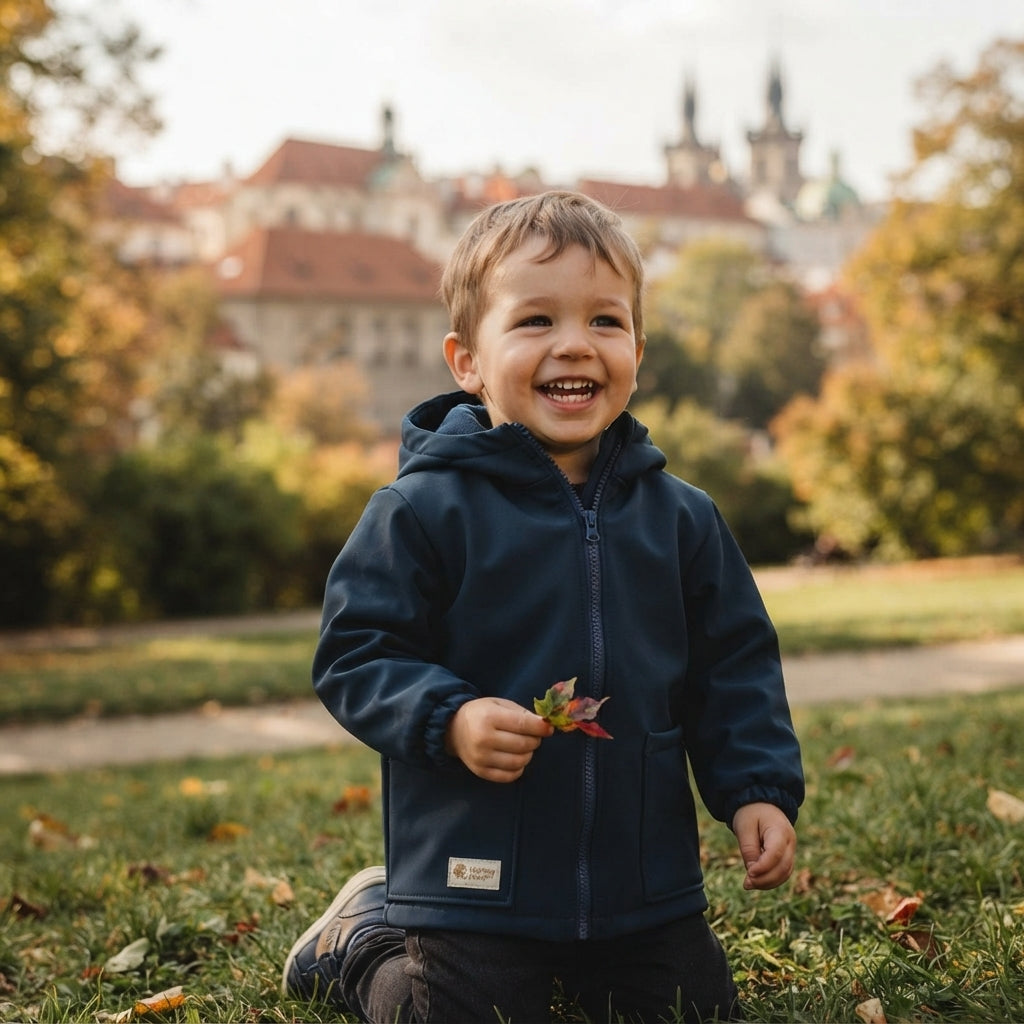 Detská softshellová bunda s membránou Monkey Mum® - Nočná obloha