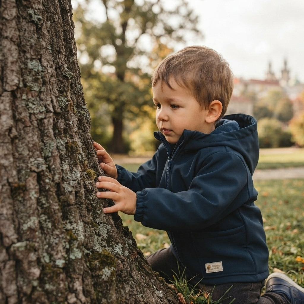 Detská softshellová bunda s membránou Monkey Mum® - Nočná obloha