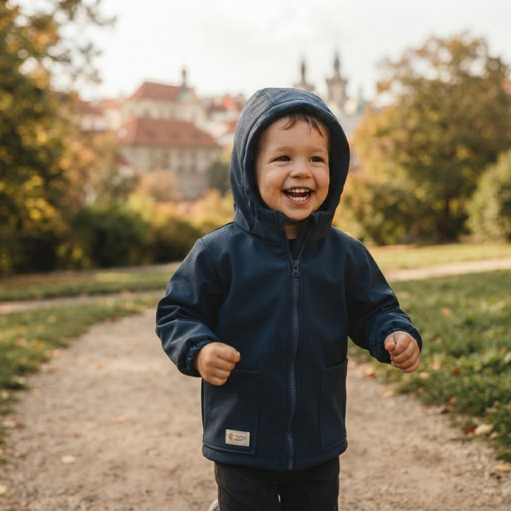 Detská softshellová bunda s membránou Monkey Mum® - Nočná obloha
