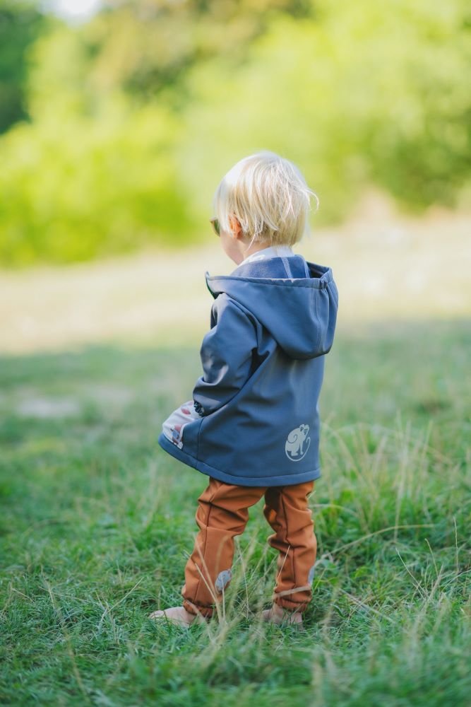 Detská softshellová bunda s membránou Monkey Mum® - Tajomný výlet s líškou