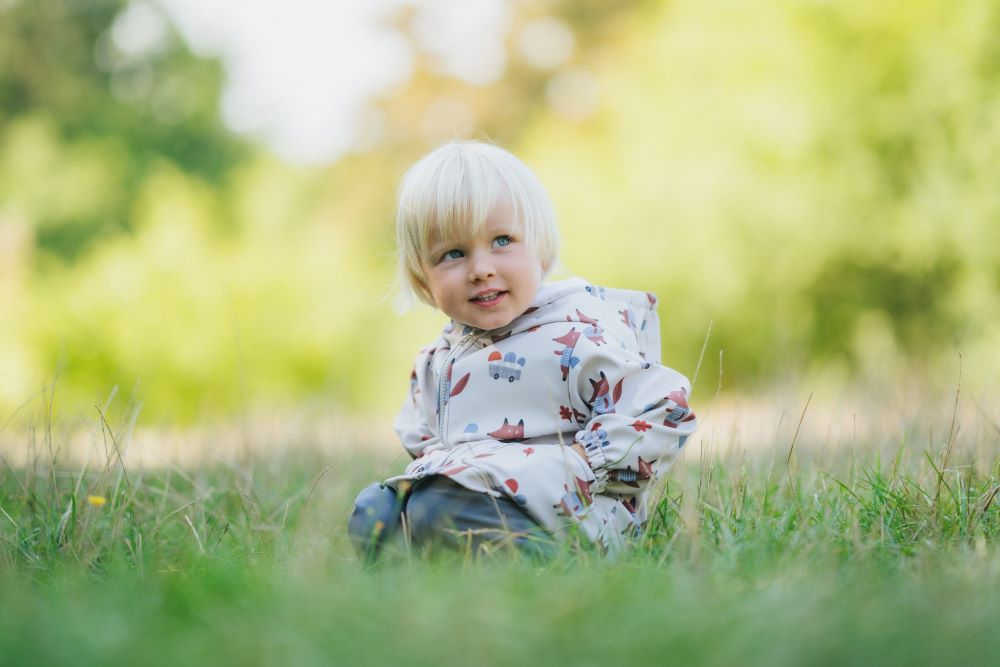 Detská softshellová bunda s membránou Monkey Mum® - Líšky na hubách