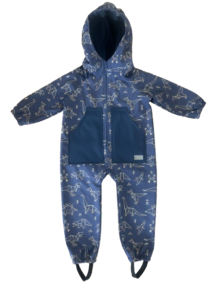 Monkey Mum® Softshellová kombinéza s membránou – Súhvezdie dinosaurov - veľ. 98/104, 110/116