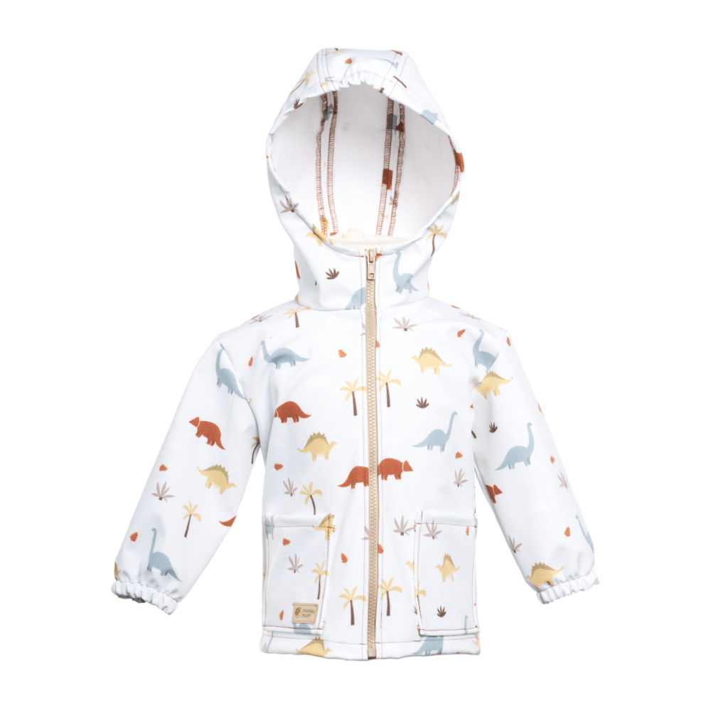 Detská softshellová bunda s membránou Monkey Mum® - Dinosaurí príbeh