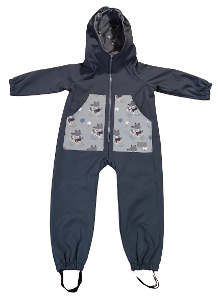 Monkey Mum® Softshellová kombinéza s membránou – Tajuplný výlet - veľ. 98/104, 110/116