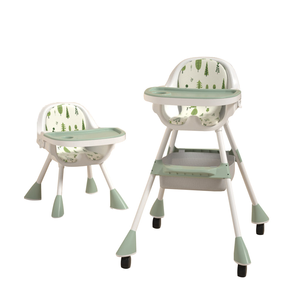 Detská jedálenská stolička 2v1 Simple - Matcha Green